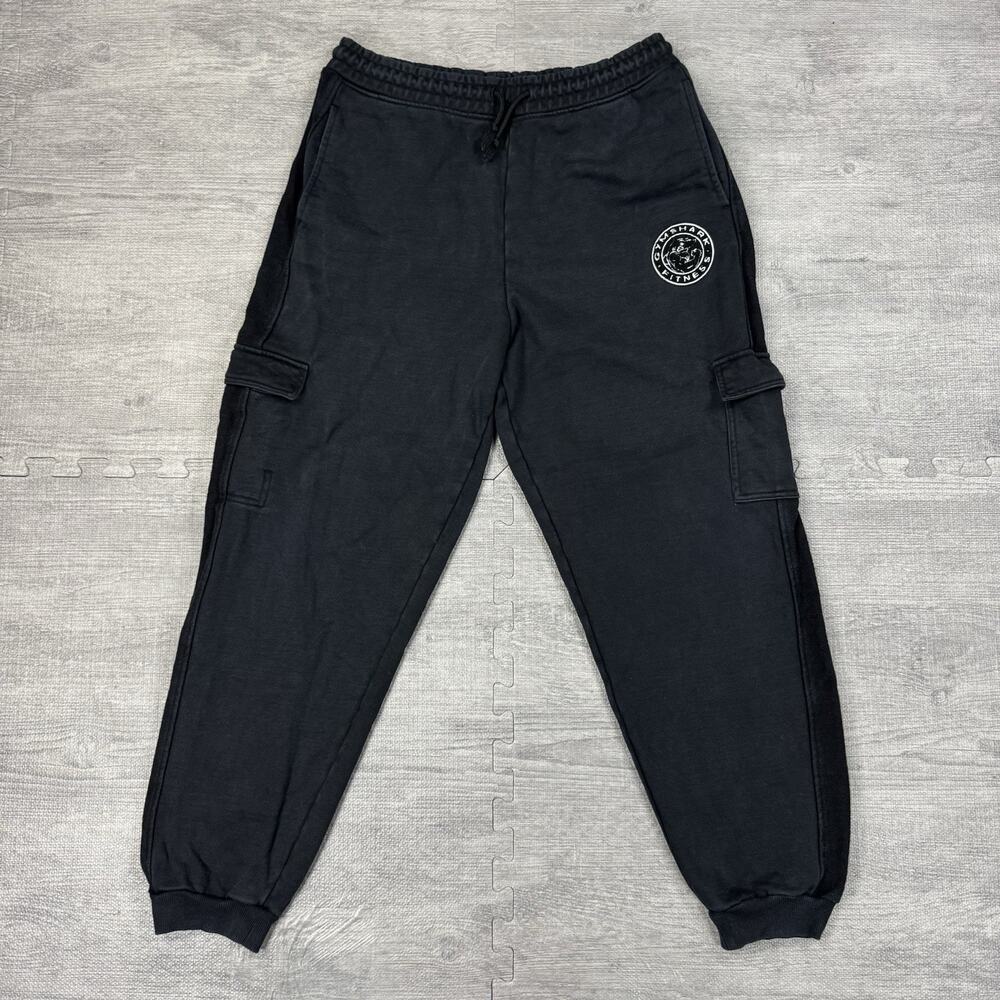 Gymshark Women’s Legacy Cargo Style Joggers Thick Material- Black Size Medium - Picture 1 of 9
